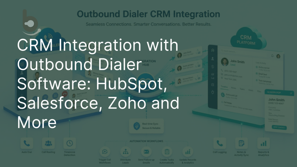 CRM Integration with Outbound Dialer Software: HubSpot, Salesforce, Zoho and More