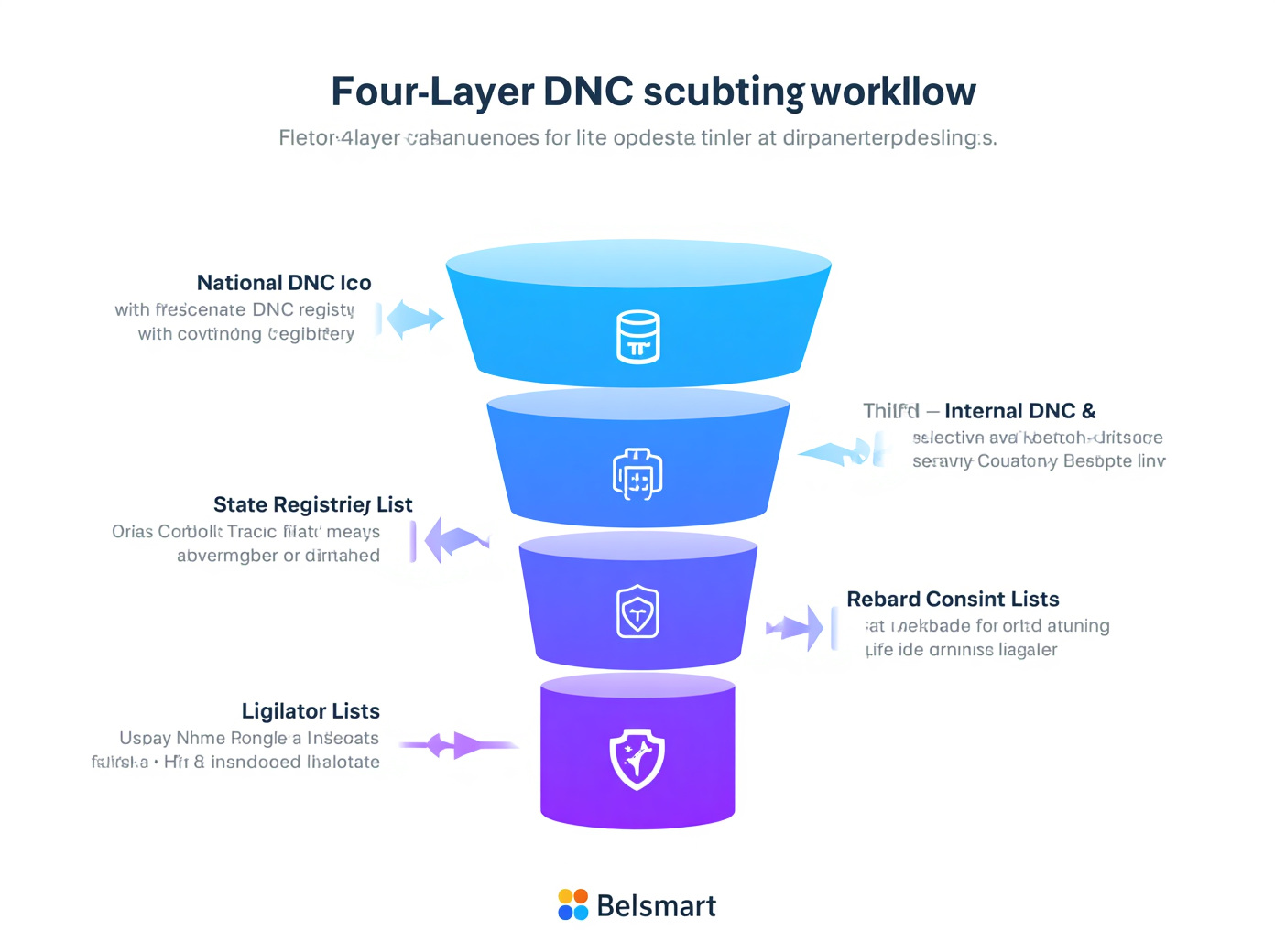 DNC scrubbing best practices workflow with four suppression layers